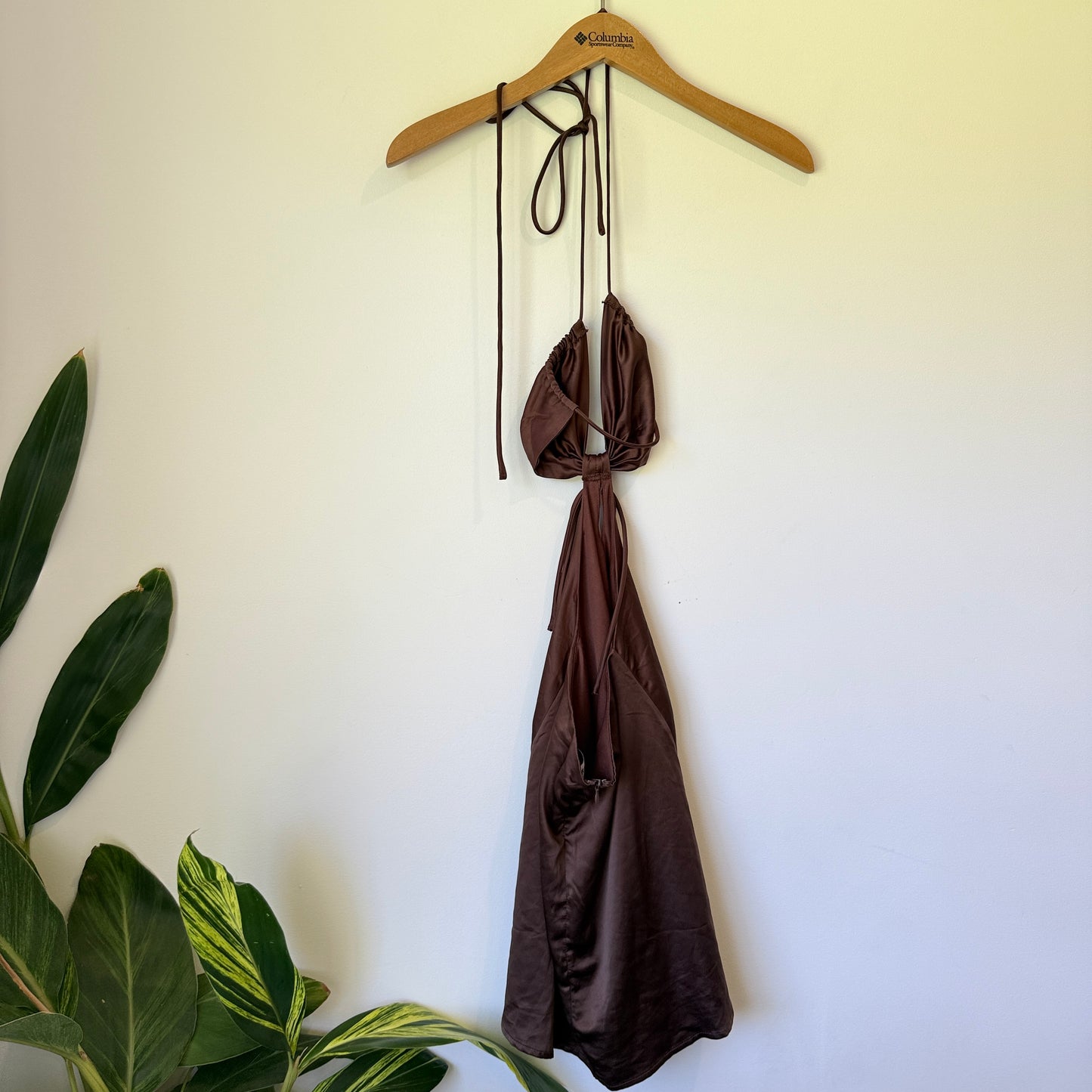 Princess Polly Size 6 Brown Halter Dress