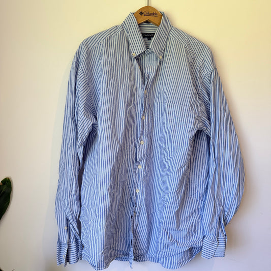 Newport Poplin GANT Size L Long Sleeve Striped Shirt