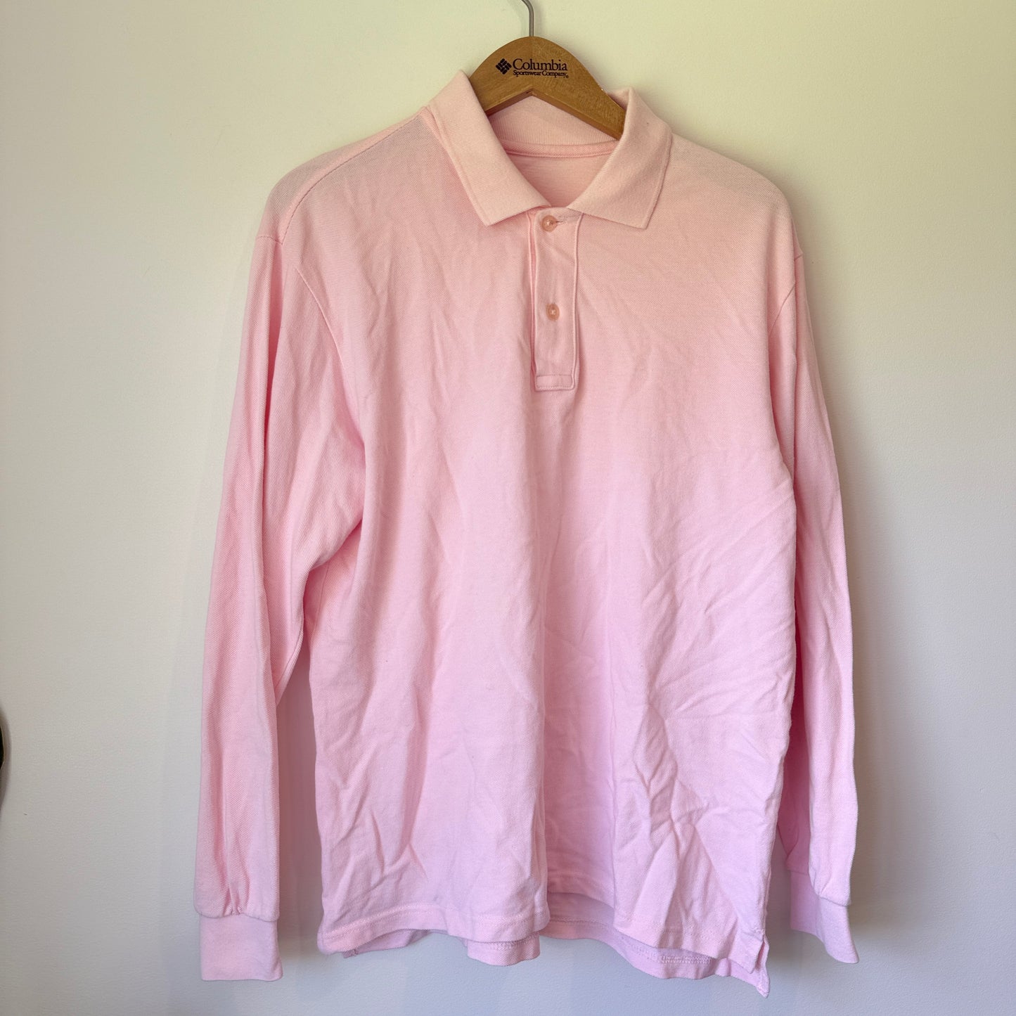 Brand Unknown Size U/Arm 53cm Long-Sleeved Pink Polo Shirt
