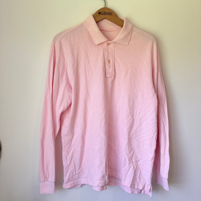 Brand Unknown Size U/Arm 53cm Long-Sleeved Pink Polo Shirt