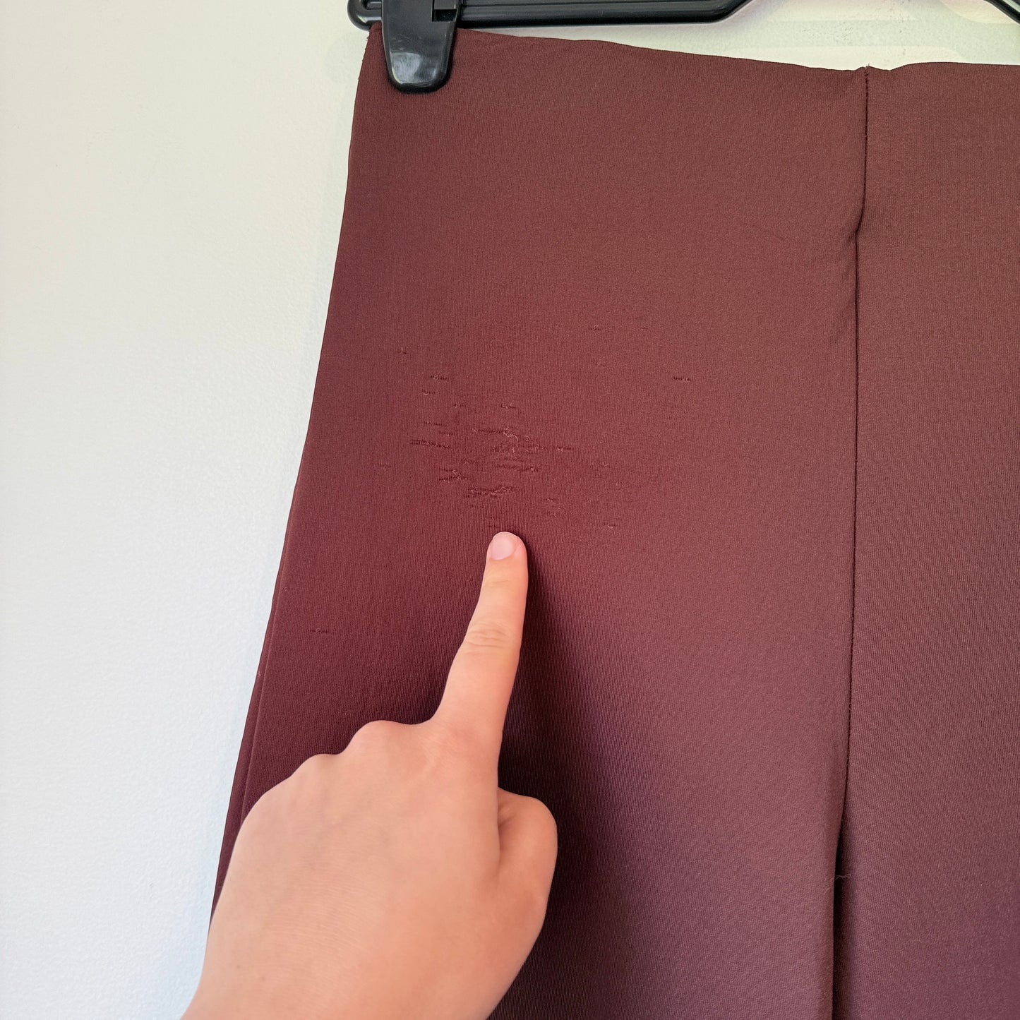 Zara Size 10 Brown High-Waisted Wide-Leg Trousers