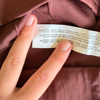 Zara Size 10 Brown High-Waisted Wide-Leg Trousers