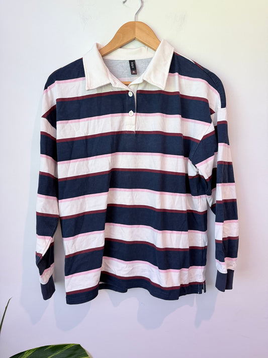 H & H Size 8 Rugby-Style Polo Shirt
