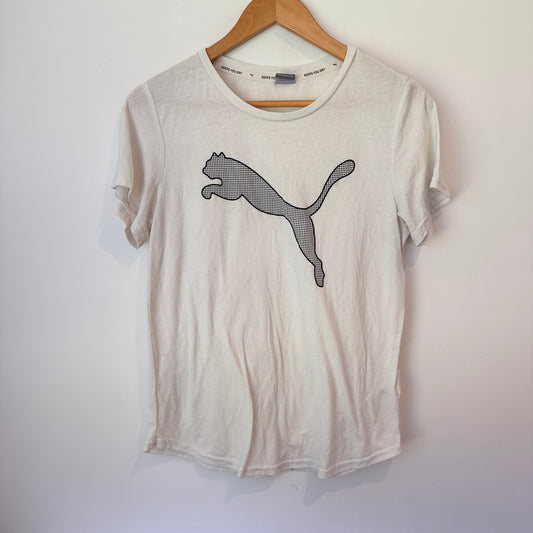 Puma Size M White Activewear T-Shirt