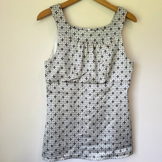 Brand Unknown Size U/Arm 44cm Geometric Pattern Sleeveless Top