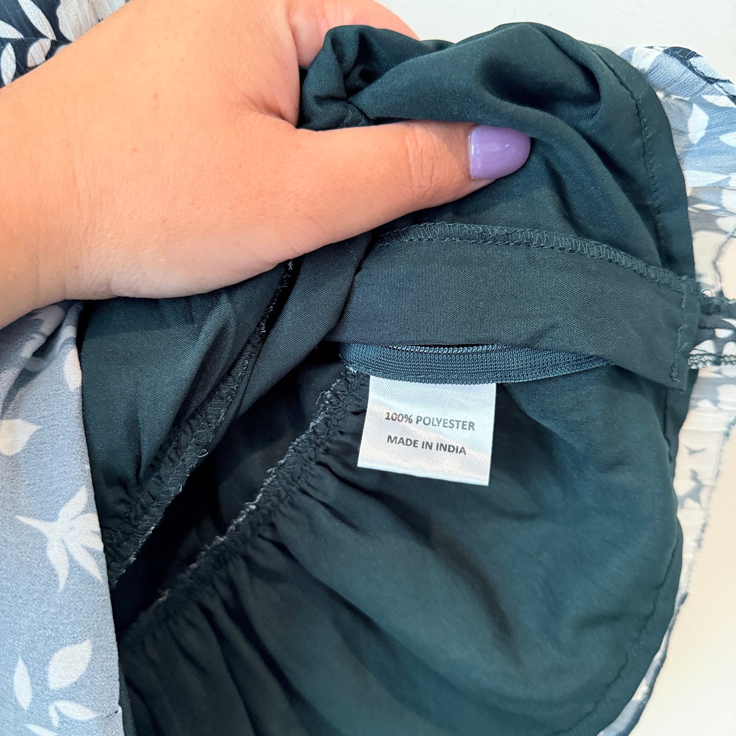 Faballey Size M Floral Print One-Shoulder Peplum Blouse