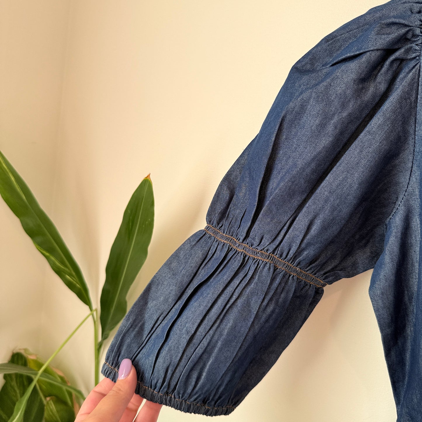 Street9 Size M One-Shoulder Denim Top