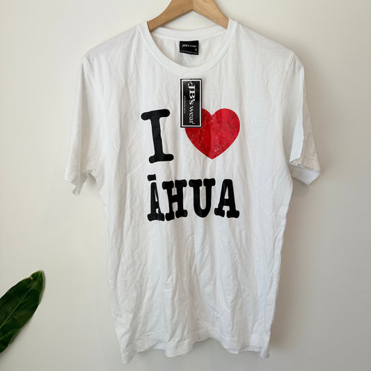 Jb’s wear i love ahua t-shirt – white size s - t-shirts tops men’s apparel