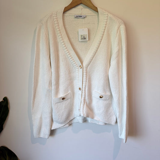 JUST JEANS Knit Cardigan Milk White – Size 12