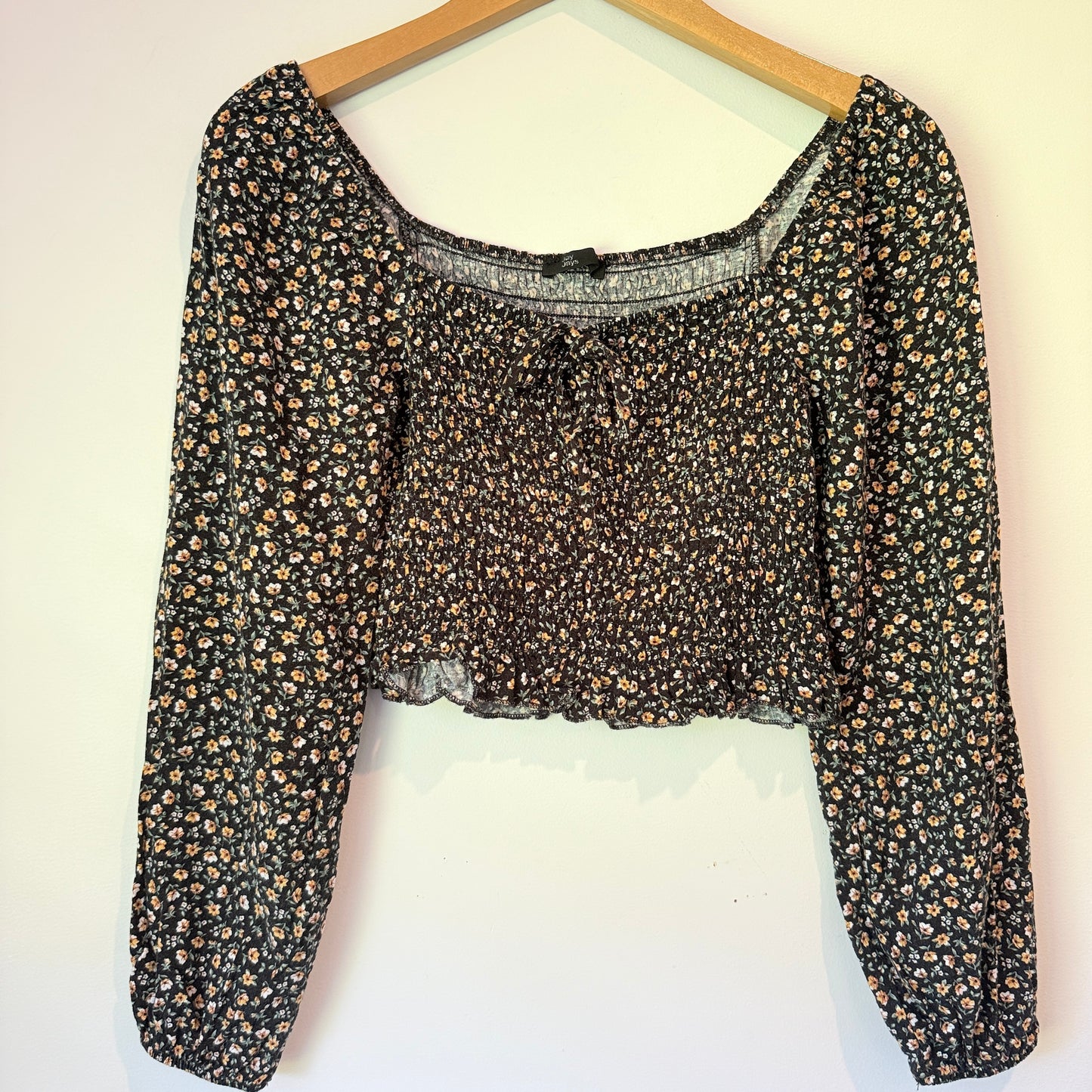 Jay Jays Floral Long Sleeve Crop Top - Size S