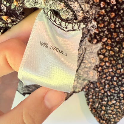 Jay Jays Floral Long Sleeve Crop Top - Size S