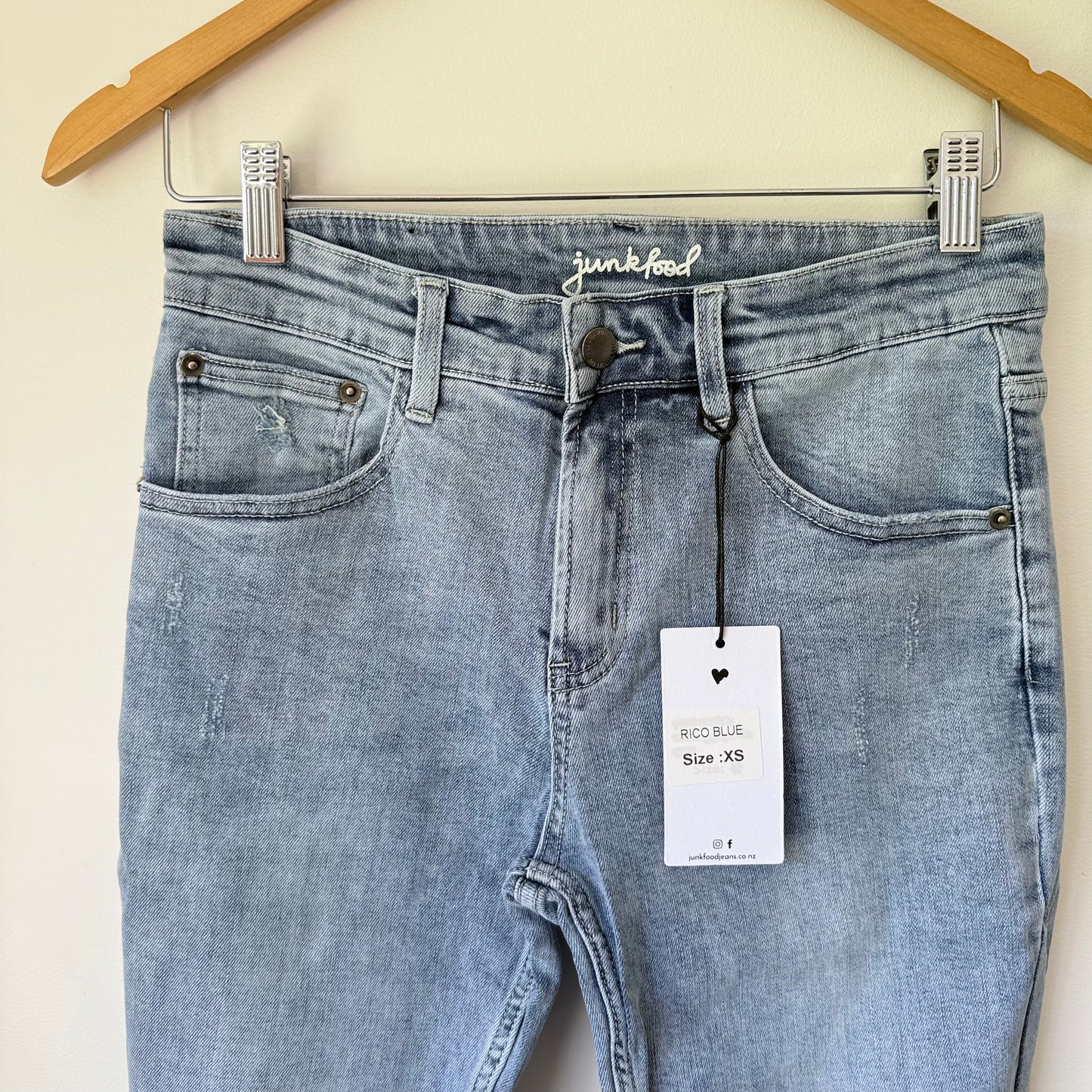 Junkfood Rico Blue Skinny Jeans Size XS