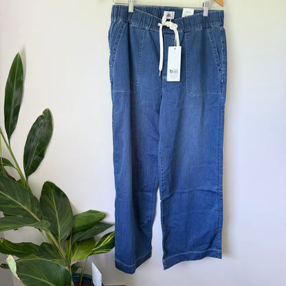 Just Jeans Amaze Wide Jog Pants Pacific Blue Size 12
