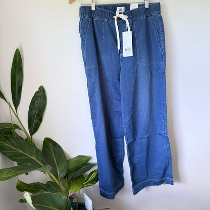 Just Jeans Amaze Wide Jog Pants Pacific Blue Size 12