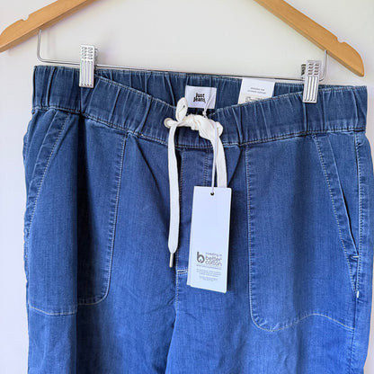Just Jeans Amaze Wide Jog Pants Pacific Blue Size 12