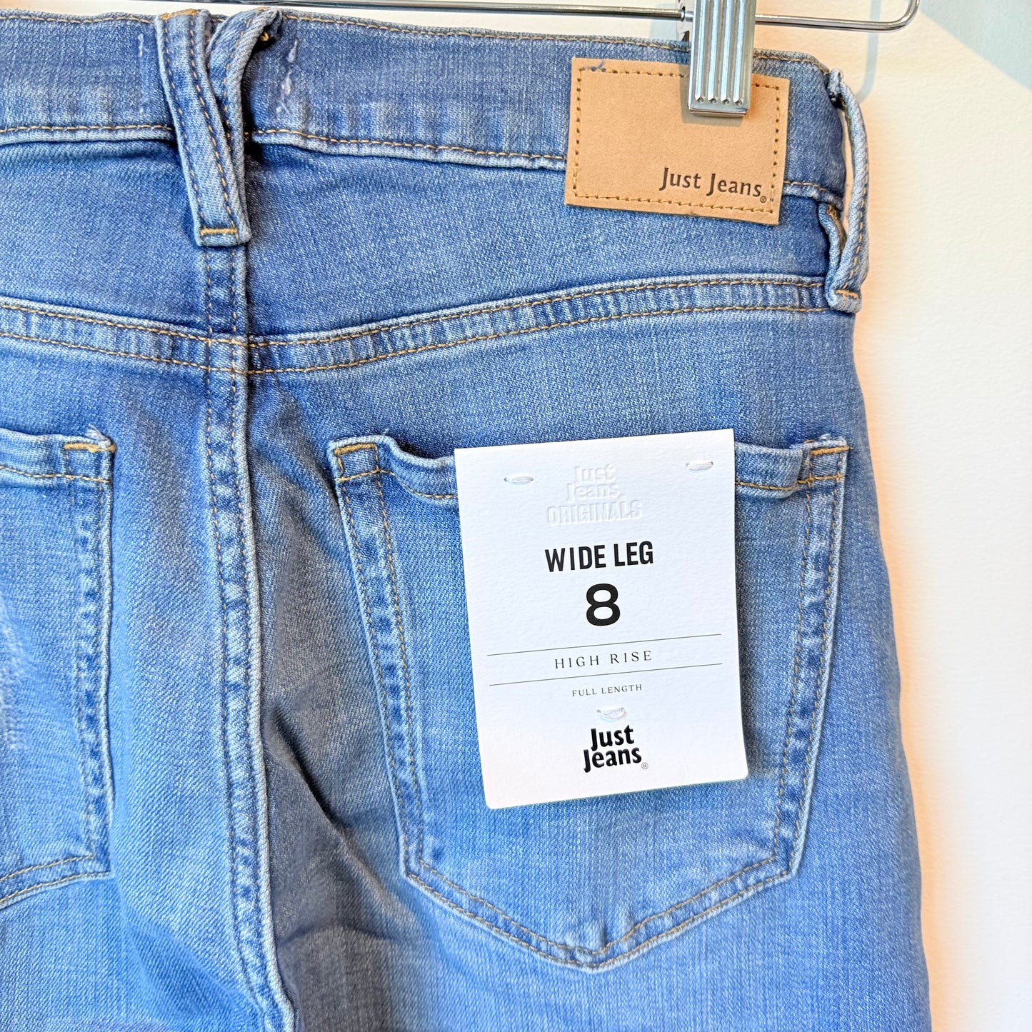 Just Jeans Originals Wide Leg High Rise Jeans Blue - Size 8