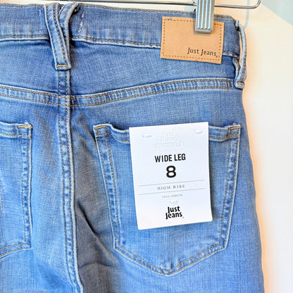 Just Jeans Originals Wide Leg High Rise Jeans Blue - Size 8