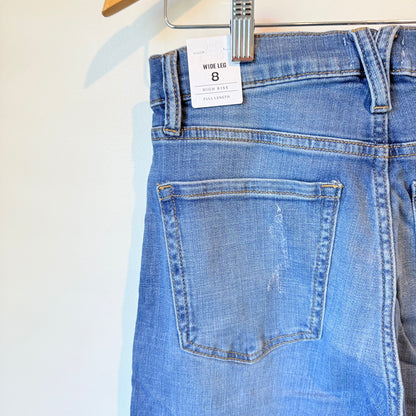 Just Jeans Originals Wide Leg High Rise Jeans Blue - Size 8