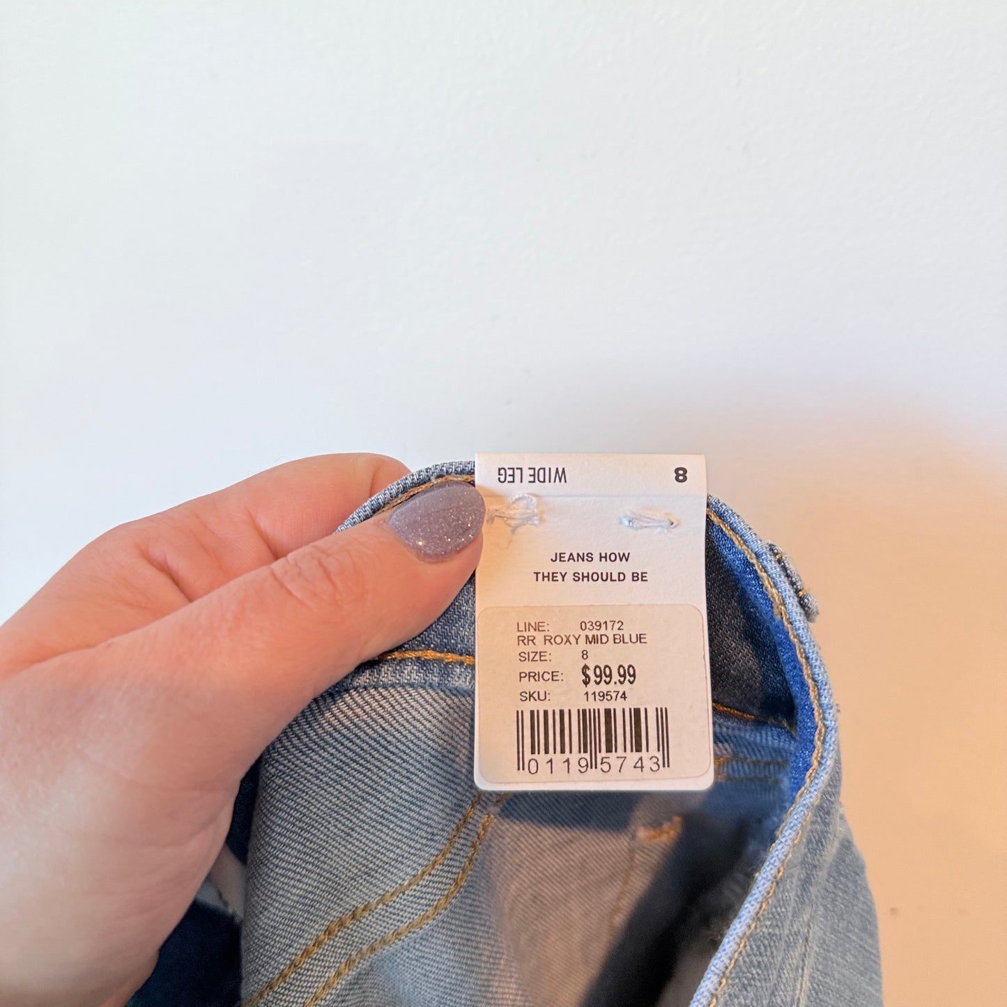 Just Jeans Originals Wide Leg High Rise Jeans Blue - Size 8