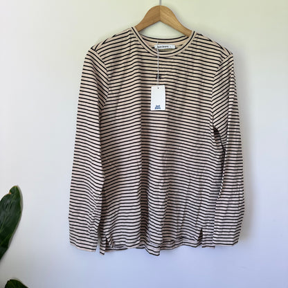 Just Jeans Quality Cotton Breton Stripe Top Size L