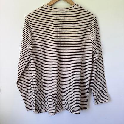 Just Jeans Quality Cotton Breton Stripe Top Size L