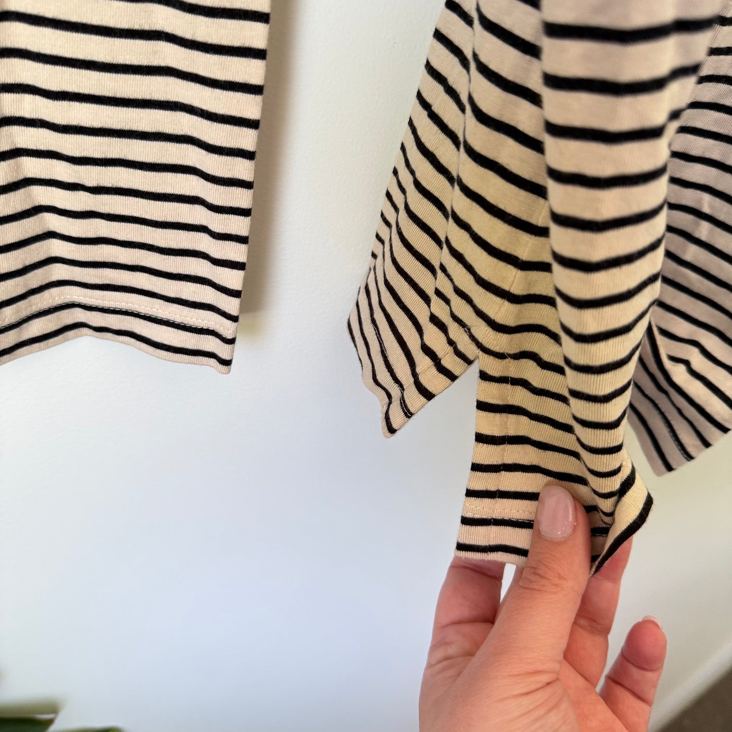 Just Jeans Quality Cotton Breton Stripe Top Size L