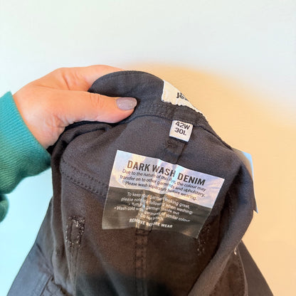 Just Jeans Slim Tapered Power Stretch Denim Black - Size 42W 30L