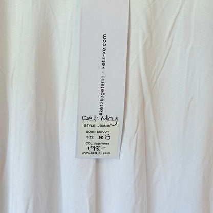 Ketz-ke Soar Rayon Skivvy Long Sleeve Top - Size 8