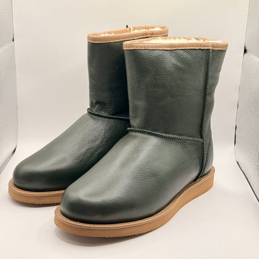 Keuzi Leather Sheepskin Boots Forest Green US M8 W9