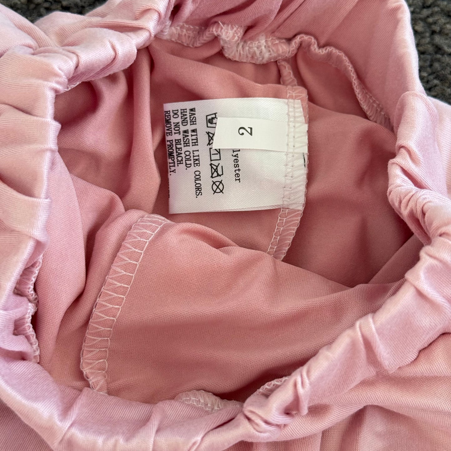 Kids Pleated Skirt Pink and Blue with Heart Detail - Size 2-3