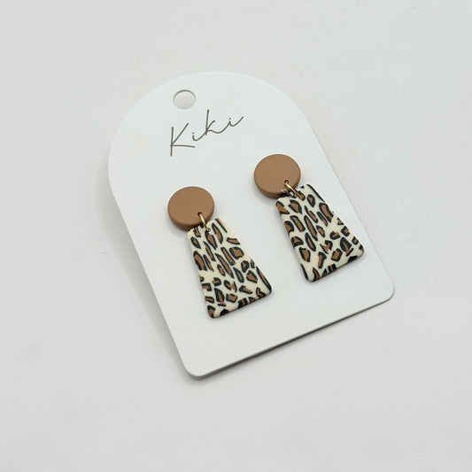 Splosh Kiki Leopard Print Earrings