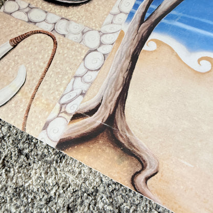 Kiwiana Pohutukawa and Beach Scene Canvas Wall Art 52 cm