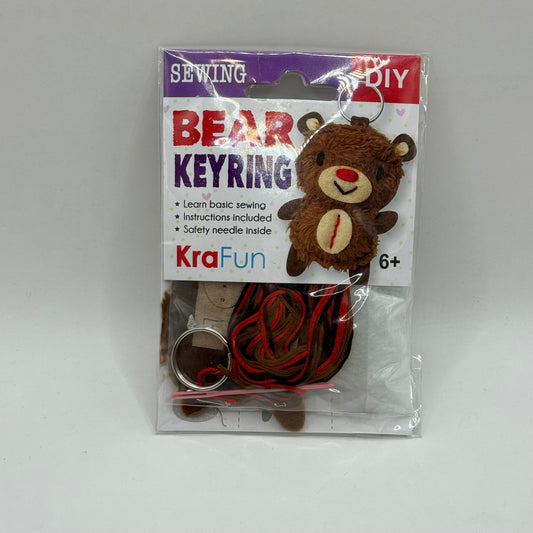 Krafun diy bear keyring craft kit – make your own plush bear - needlecraft kits original photo - what’s new crafts