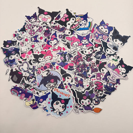 Kuromi decal variety pack – 50-piece character decal set - decorative stickers original photo - what’s new crafts