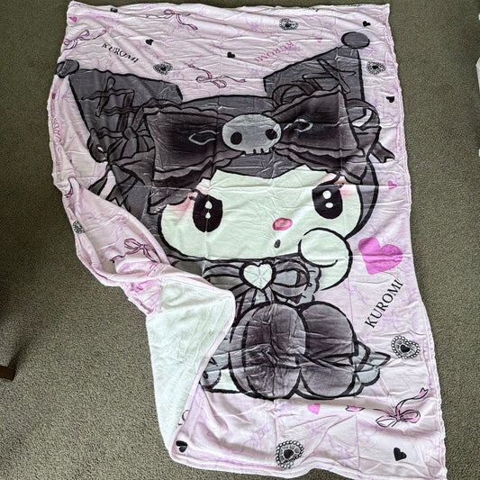 Kuromi Reversible Plush Throw Blanket 150x200cm