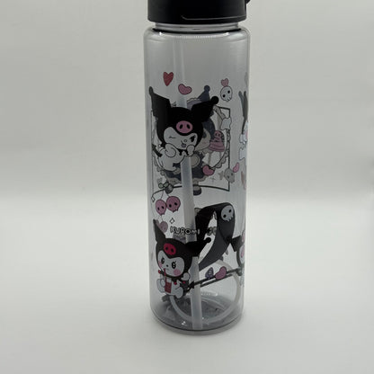 Kuromi Water Bottle with Strap & Straw 1.5L