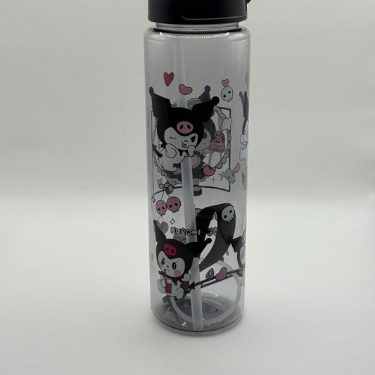 Kuromi Water Bottle with Strap & Straw 1.5L