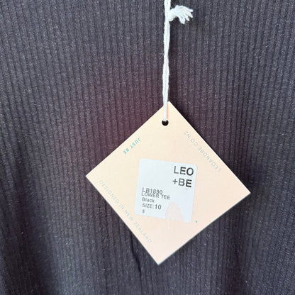LEO + BE Lower Tee - Black - Size 10