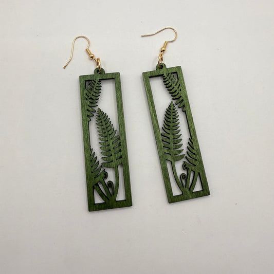 Fern-Inspired Drop Earrings