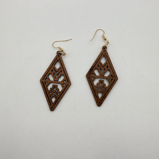 Laser-Cut Wooden Earrings
