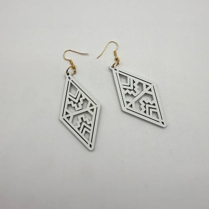 Laser-Cut Wooden Earrings