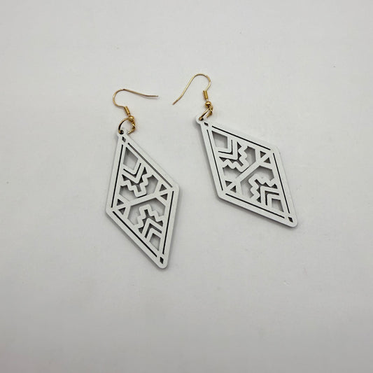 Laser-Cut Wooden Earrings