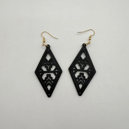 Laser-Cut Wooden Earrings