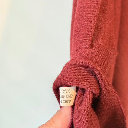 Layered Burgundy Poncho (One Size)