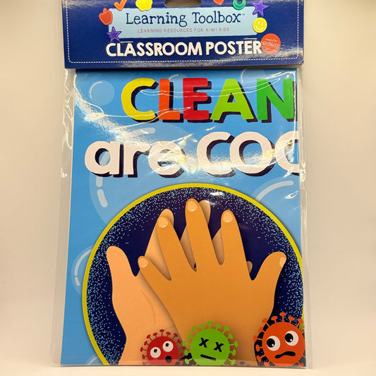 Learning toolbox classroom poster - clean kiwis are cool kiwis - posters