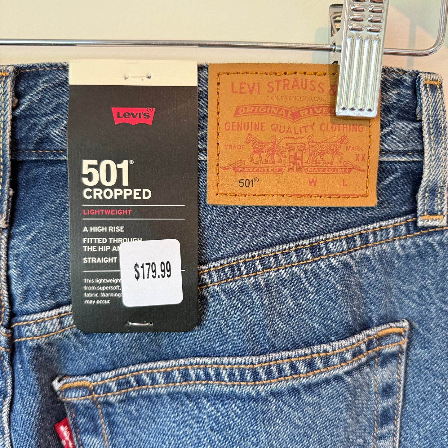 Levi's 501 Cropped Lightweight Denim Jeans W26 x L28