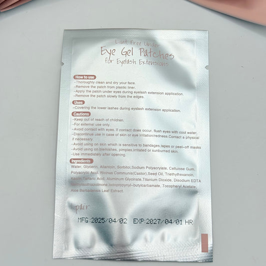 9x Lint Free Under Eye Gel Patches for Eyelash Extensions