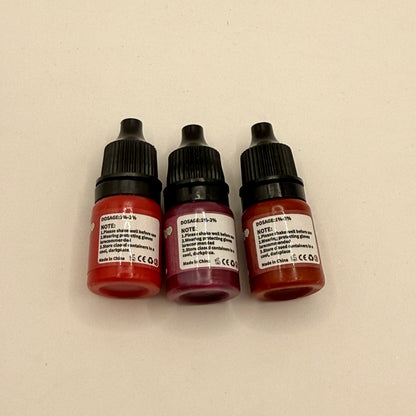 Liquid Candle Dye Set - Hot Coral, Plum & Garnet (3 x 5ml)