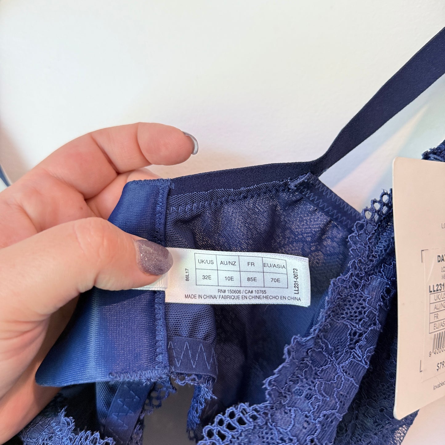 Lovable Day Blush Long Line Bra Size 10E (AU)