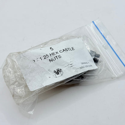 M12-1.25 Hex Castle Nuts (5 Pack)